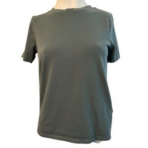 Madewell Womens XS Cotton Crewneck Tee Shirt Sage Green Casual  Short Sleeve